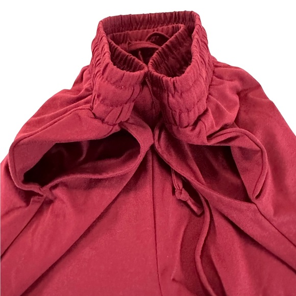 Keep Beauty Red Burgundy Drawstrings Wide Leg Pants Size XL - Picture 15 of 15